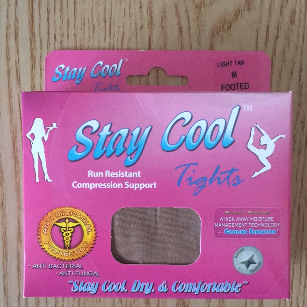 New Tamara Light Tan Stay Cool Tights Medium Height 5’-5’4” Weight 90-120lbs